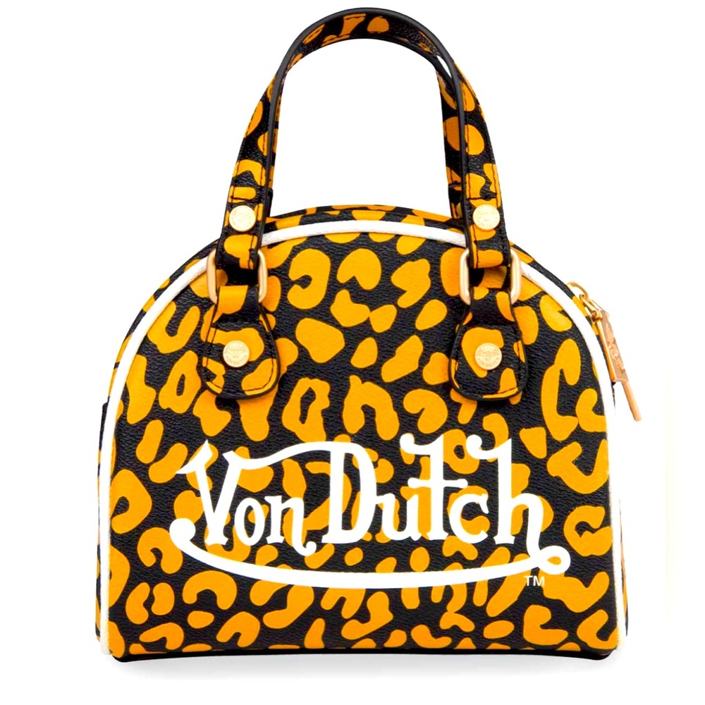 Von Dutch Orange Cheetah Bowling Bag 🐆 NWT🐆